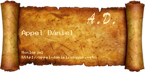 Appel Dániel névjegykártya