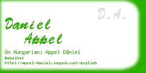 daniel appel business card