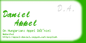 daniel appel business card